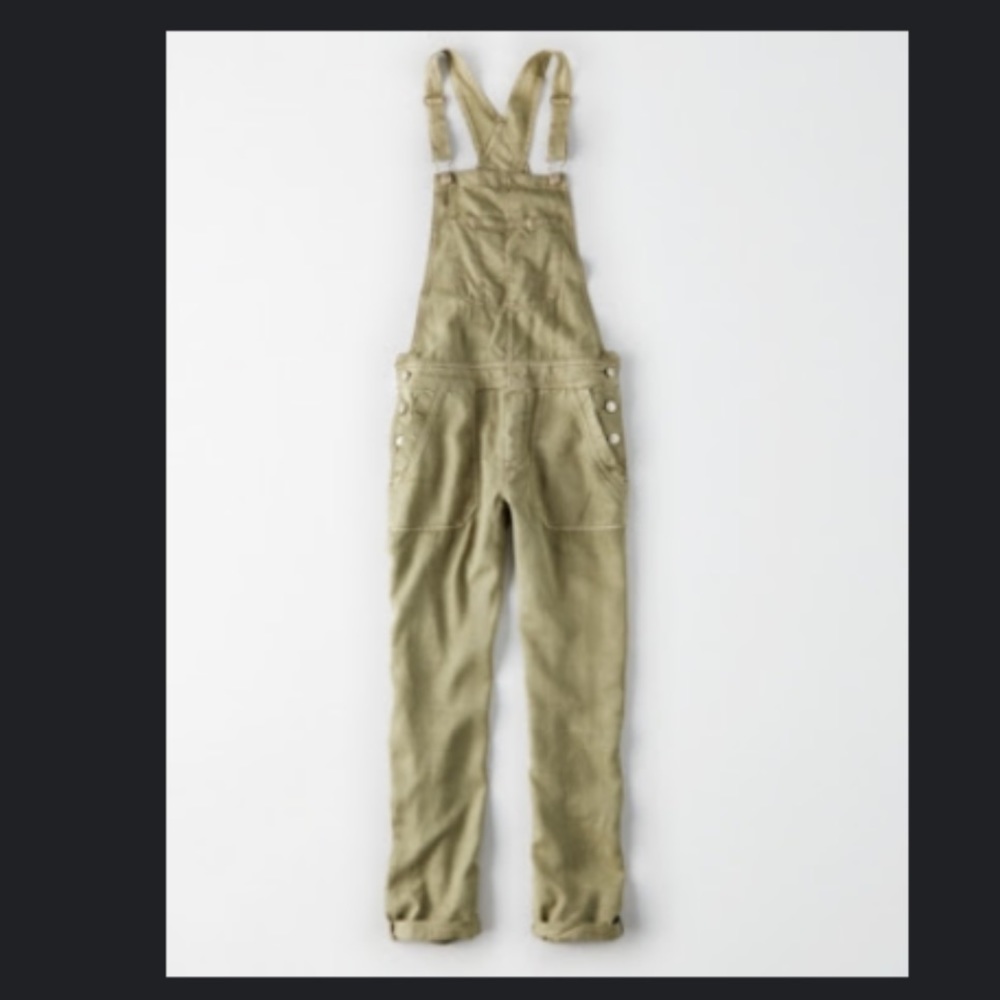 NWT American Eagle Soft Overalls Olive Green